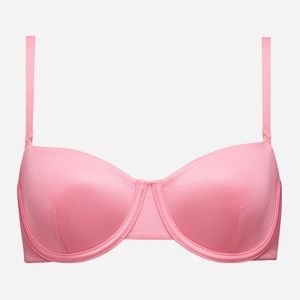 CUUP the balconette satin bra in rose